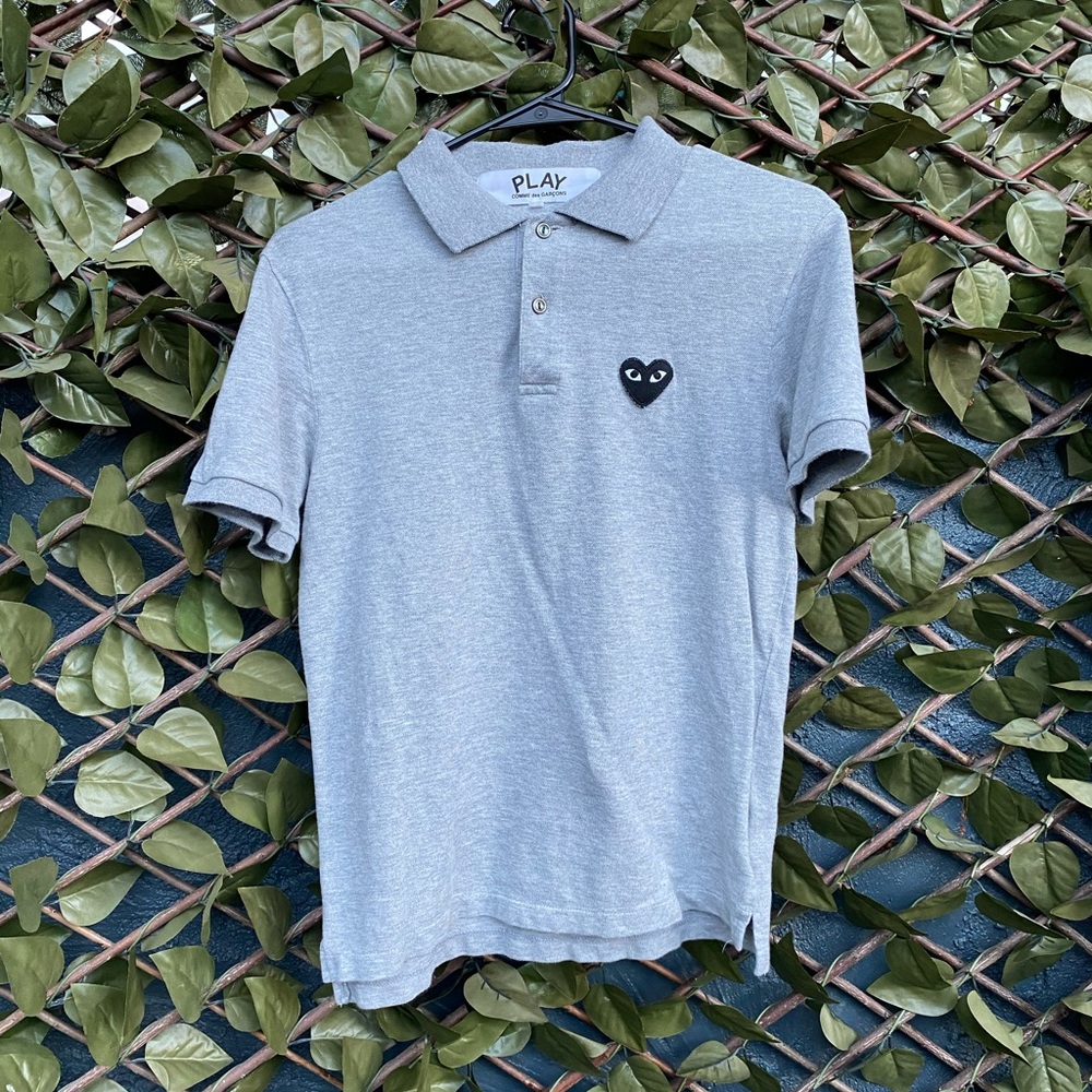 Men's Grey CDG Polo Shirt Size Small